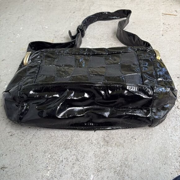 Vintage Sharif, patent leather and leather bag - Picture 3 of 10